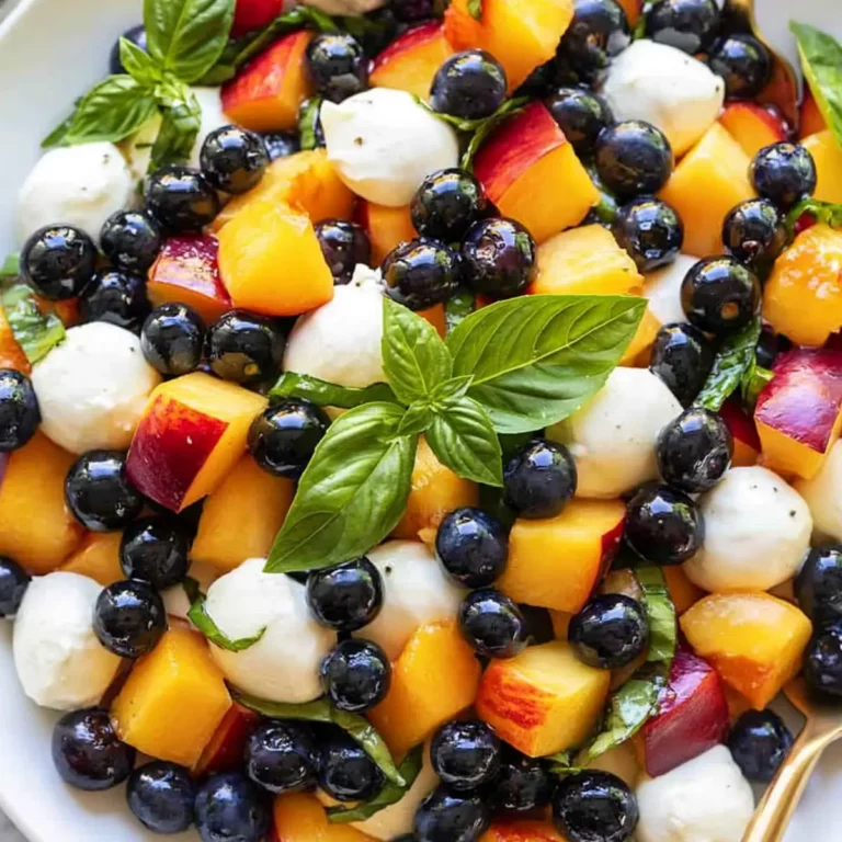 Blueberry Nectarine Caprese Salad