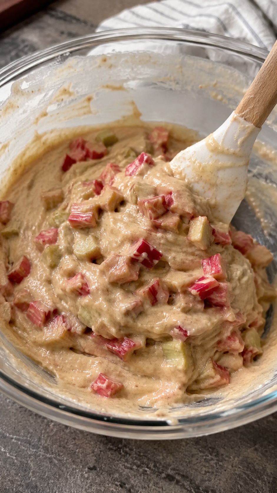 Cinnamon Streusel Rhubarb Bread