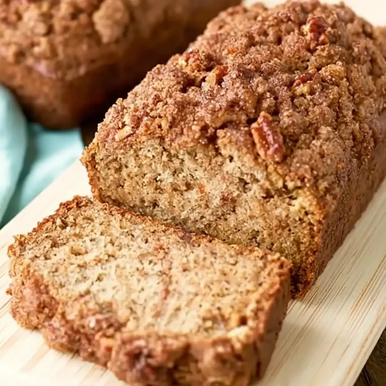 Cinnamon Streusel Rhubarb Bread