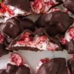 Frozen Chocolate Covered Strawberry Yogurt Clusters
