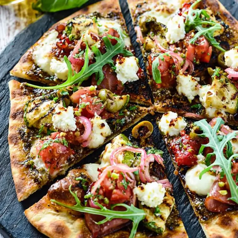 Mediterranean Naan Bread Pizza
