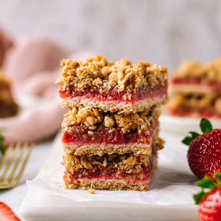 Strawberry Fruit Bars with an Oatmeal Crumble