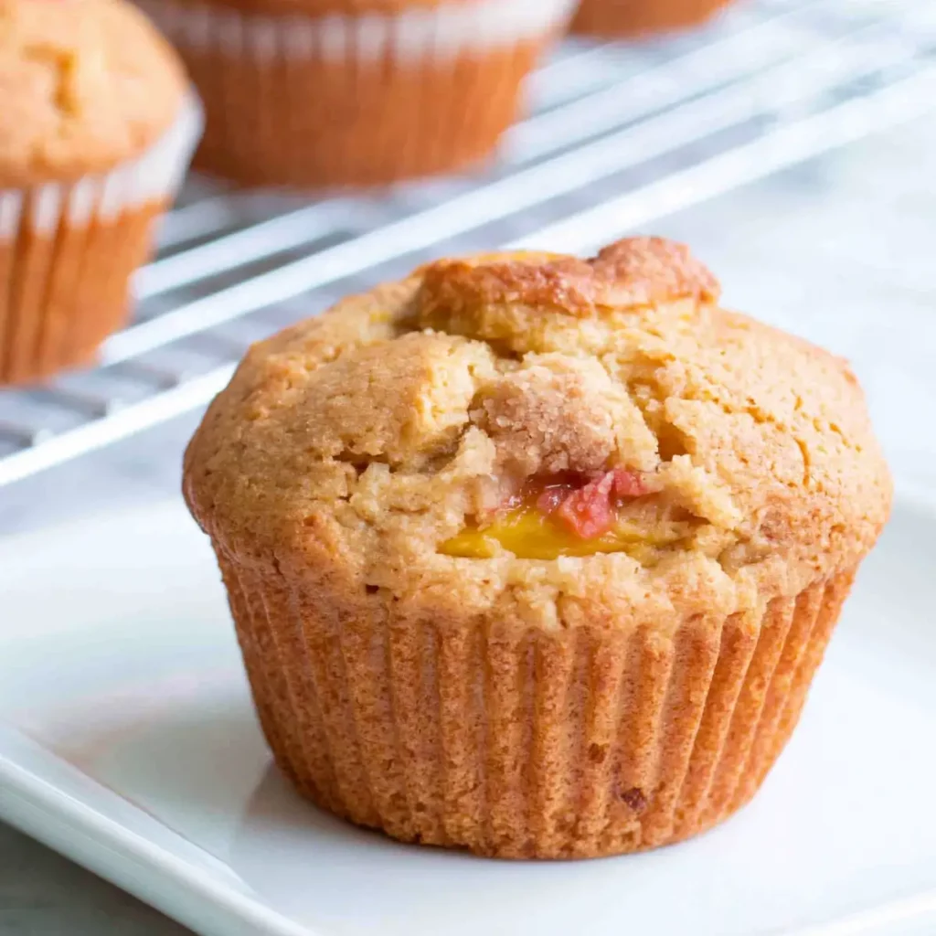Vanilla Peach Muffins