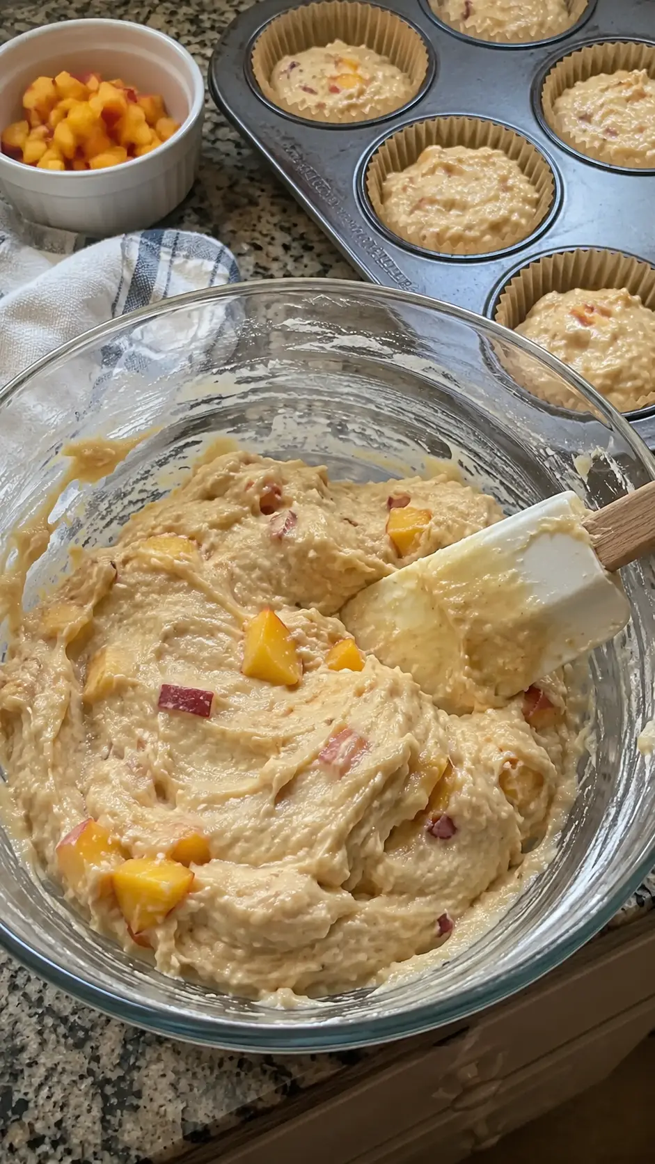 Vanilla Peach Muffins