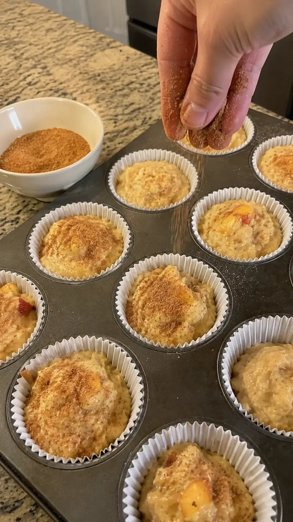 Vanilla Peach Muffins