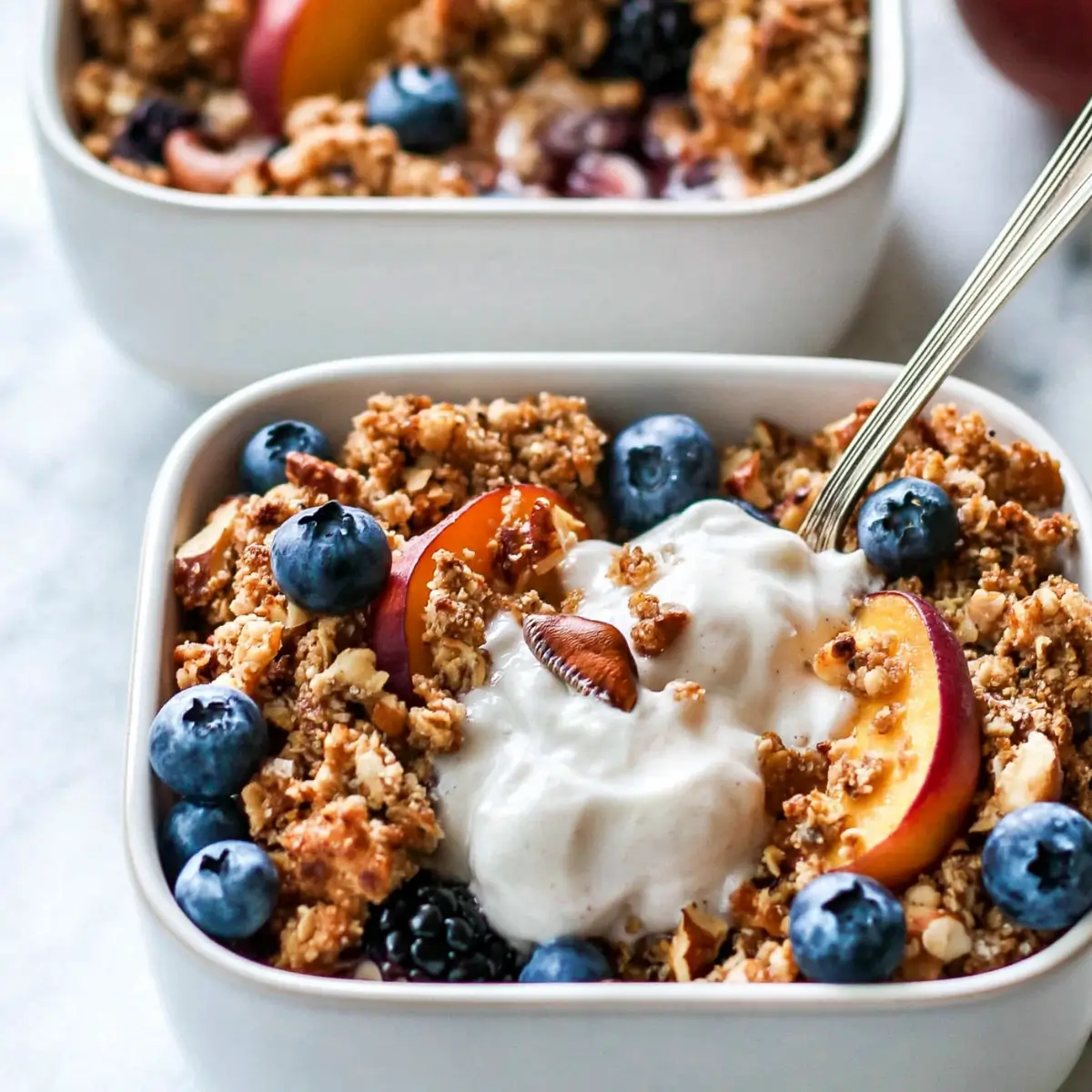 Vegan Blueberry Nectarine Crisp