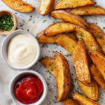 Baked Potato Wedges are crispy, flavorful, and easy to make with simple seasonings for the perfect homemade side dish.