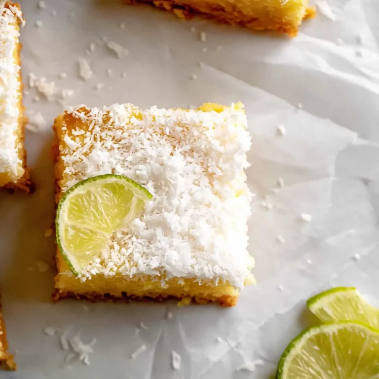 Coconut Lime Bars with Shortbread Crust