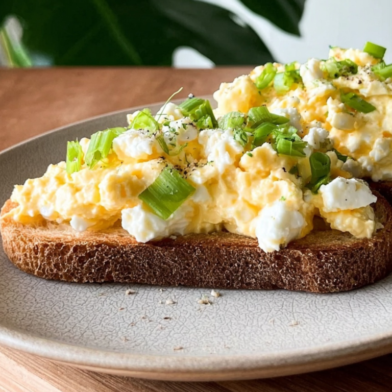 Cottage Cheese Egg Salad with creamy eggs and cottage cheese served as a healthy protein-packed meal