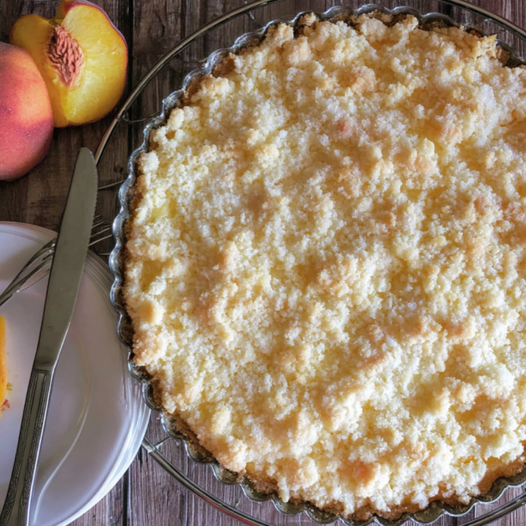 Italian Fresh Peach Crumb Cake | Easy & Delicious Recipe