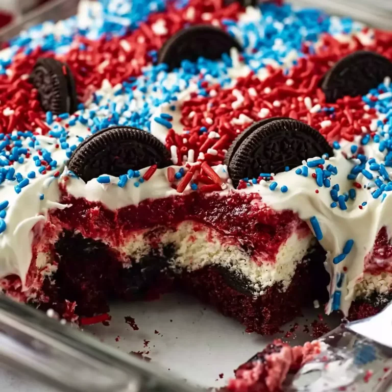 No Bake Fireworks Oreo Cheesecake Bars