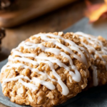 Apple Crisp Cookies with caramelized apples and oatmeal